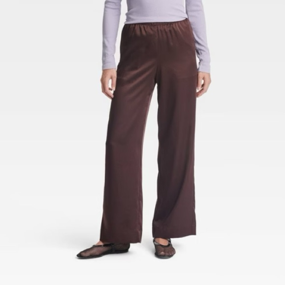 NWOT A New Day Brown Silk Pants